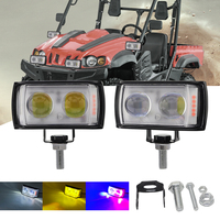 3 Inch 50W Truck LED Work Light Running Lights 3 Sides Lighting RGB Spot Flood Beam for Motorcycle Tractor Offroad Accessories