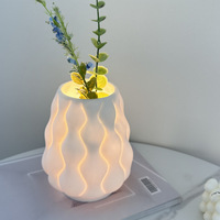 Veilleuse en porcelaine blanche luxe créatif conception simple lampe de table à feu uni pour la décoration intérieure décoration de bureau en céramique