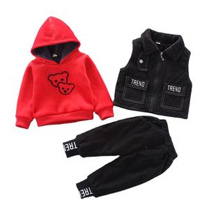 Ropa para Niños, Chaquetas de Invierno, Traje de Pantalones y Chaleco de Mezclilla de Algodón para Bebés, Venta al por Mayor en China - Product Image 1