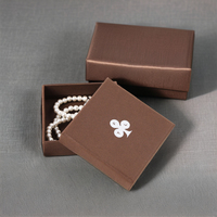 Boîte à bijoux biodégradable de luxe avec logo personnalisé doublure éponge pour boucles d'oreilles bracelets bagues colliers montres