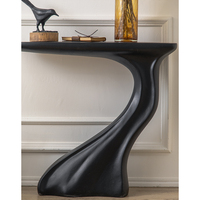 Consoles Contemporaines de Salon, Luxe Léger Nordique et Moderne, pour Entrée ou Couloir, en Bois Noir ou Blanc