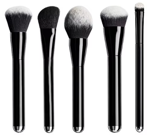 Logo privé personnalisé pinceaux de maquillage fard à joues 5pcs pinceaux de visage en cheveux synthétiques végétaliens personnalisés - Product Image 2