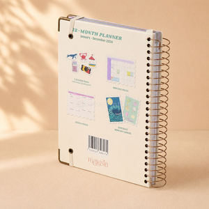 Custom Spiral Bound Goal Planner Printing Hardcover Monthly Weekly Productivity Journal <b>Notebook</b> with <b>Divider</b> Tabs - Product Image 4