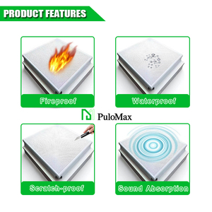 Tấm ốp trang trí hợp kim nhôm chất lượng cao 600x600, kim loại đục lỗ chéo, tấm trần lắp ráp bằng kẹp nhôm - Product Image 5