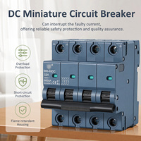 Disjoncteur miniature DC en gros d'usine 2P 4P 16A 32A 63A 800V, interrupteur de déconnexion PV, boîtier de combinaison solaire MCB 6kA BCD-C