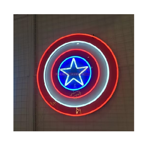Captain America Shield <span class=keywords><strong>Led</strong></span> Neon Sign Cho Phòng Ngủ Phòng Trò Chơi Siêu Anh Hùng Fan Phòng Chờ Cho Các Công Ty Bệnh Viện Xe Giải Trí - Product Image 1