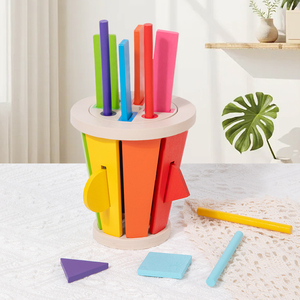 ของเล่นเสริม<span class=keywords><strong>พัฒนาการ</strong></span>เด็กเล็กแบบ <span class=keywords><strong>3</strong></span>-in-1 สำหรับการเรียงลำดับสีและจำนวน ของเล่นฝึกการรับรู้ทางประสาทสัมผัส ขายส่ง - Product Image 2