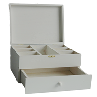 Boîte d'emballage en bois pour CD/DVD, gravure personnalisée en gros, non finie