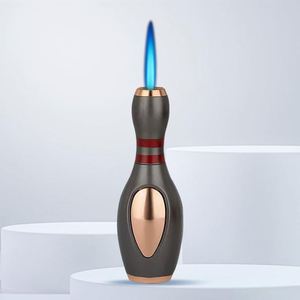 Creativity Metal Bowling Shape Windproof Torch <b>Lighter</b> Refillable Butane Jet Flame Cigarette <b>Lighter</b> for Giveaways - Product Image 1