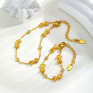 Bracelets et Joncs en Acier Inoxydable 316L Anti-ternissement, Plaqué Or PVD 14k 18k, Bijoux pour Bébés Filles et Enfants - Product Image 4