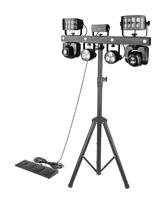 Sistema de Equipo de DJ LED Gig Bar Pro Move con Soporte Luz de DJ 12x1w RGBW 5 en 1 Cabeza Móvil LED Par Luz Láser para Escenario