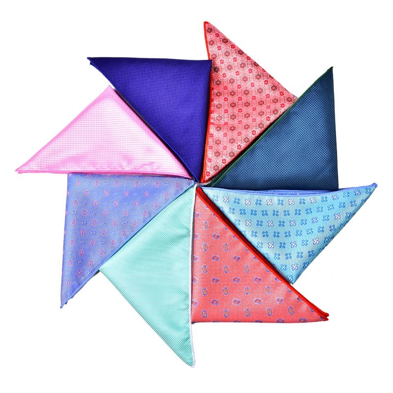 Новое поступление, изготовленный на заказ мужской цветочный однотонный Карманный квадрат из микрофибры и полиэстера