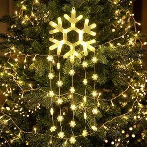 Guirlande lumineuse <span class=keywords><strong>de</strong></span> <span class=keywords><strong>Noël</strong></span> 70 cm pour fenêtre, flocons <span class=keywords><strong>de</strong></span> neige, étoiles, sapin <span class=keywords><strong>de</strong></span> <span class=keywords><strong>Noël</strong></span>, intérieur/extérieur, mur, pour mariage, fête, vente flash, lumières <span class=keywords><strong>de</strong></span> <span class=keywords><strong>Noël</strong></span> - Product Image 1