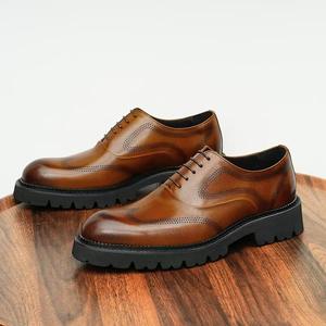 Nuevos Zapatos de Moda Otoño-Invierno, Estilo Británico, Zapatos de Cuero, Versión Coreana Retro Casual para Hombre, Botas Martin - Product Image 5