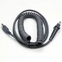 Cable de resorte retráctil para Datalogic GD4130 QM2130 GPS4490 QD2131 QD2330 GD4430 QW2100 QW2120 5V Longitud del cable USB 3M 5M