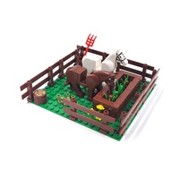 Bloques de Construcción Personalizados para Granjas, Escena de Rancho, Modelo de Animales, Set de Construcción DIY, Set de Ladrillos para Paisajes Agrícolas, OEM ODM