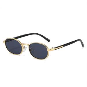 Gafas de Sol Redondas Fotocromáticas de Metal Retro 2025 con Logotipo Personalizado, Montura Ovalada Pequeña con Protección UV400 para Hombre y Mujer - Product Image 3