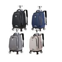 Vente en gros Grande taille 360 °   Sac à dos de voyage à roulettes pivotantes, double bandoulière, pour monter les escaliers, bagage cabine souple