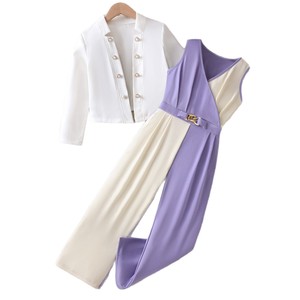 Collection Automne 2025 : Vêtements Coréens en Gros pour Enfants – Manteau à Manches Longues et Combinaison Sans Manches (2 pièces) pour Adolescentes - Product Image 2