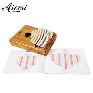 Kalimba Marca Aiersi Hecha en China, Kalimba Koa de 17 Teclas, Piano de Pulgar, Instrumentos Musicales con Libro, Martillo y Bolsa - Product Image 5