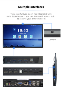 หน้าจอสัมผัสอัจฉริยะ LCD ขนาด 65/75/86/100/1 นิ้ว รองรับการสัมผัสหลายจุด สำหรับห้องประชุม ไวท์บอร์ดดิจิทัลแบบอินเทอร์แอคทีฟ  OEM Smart Interact - Product Image 6
