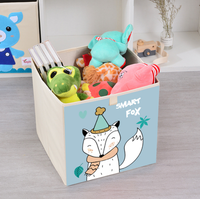 Nouvelle arrivée toile Cube enfants organisateur boîte de rangement tissu jouets bleu