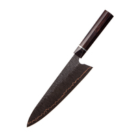 Couteau de cuisine Gyuto japonais forgé à la main en cuivre Damas VG10 à 71 couches, livraison rapide KitchenBliss