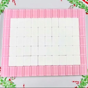 Tablevibe Lightweight Premium Mahjong Tiles With Pink Back Texture <strong>Blank</strong> Customizable <strong>Game</strong> Pieces - Product Image 1