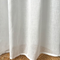 Tissu de rideau transparent et léger, 340 cm extra large, texturé, filtrant la lumière, pour salon
