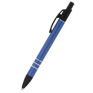 Retractable Black Plastic <b>Ballpoint</b> <b>Pen</b> with Silver Accents, Custom Logo Printed Promotional <b>Pen</b> for Office, School - Product Image 3