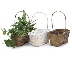 Cesta de Bambú Vietnamita para Almacenamiento con Revestimiento de Plástico, Cesta de Bambú para Flores - Product Image 2