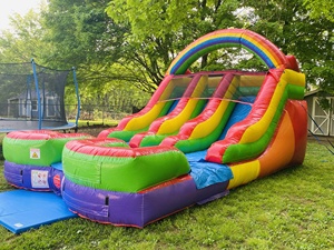 Toboggan aquatique gonflable commercial à double piste en PVC, pour utilisation sèche ou humide, avec double <span class=keywords><strong>piscine</strong></span> à éclaboussures, idéal pour les entreprises de <span class=keywords><strong>location</strong></span> de matériel de fête - Product Image 6