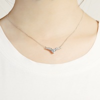Nouveau Collier Pendentif Élégant en Argent 925 Authentique pour Femme, Personnalisable, Vente en Gros, Pendentifs Zircon & Moissanite