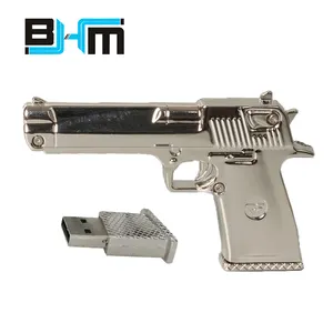 Metal Copper Gun Shape Usb Flash Drive Pistol Pen Drive 2.0 8Gb 16Gb Revolver Gun Design Usb Memory Stick 32Gb