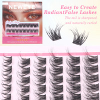 Faux cils autocollants sans colle, design sans dommage pour les cils naturels, style doux, moelleux et léger, bande respirante, pour débutantes