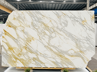 Dalle de marbre poli en dolomite Calacatta Gold naturel pour comptoir, mur, sol, salle de bain, salle à manger, appartement