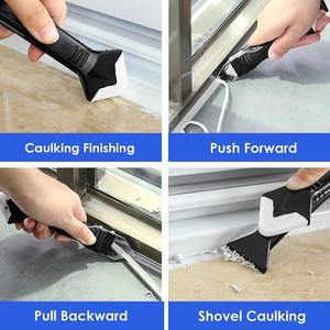Grattoir et outil de calfeutrage de qualité industrielle OEM avec patins en silicone pour l'élimination de la coulis, le décapage des résidus adhésifs et la réparation des joints - Product Image 6