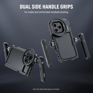 <span class=keywords><strong>NEEWER</strong></span> Lot de <span class=keywords><strong>2</strong></span> poignées latérales rotatives pour smartphone, équipement de tournage vidéo, poignées en alliage d'aluminium, fixation cage, vis 1/4'' - Product Image 4