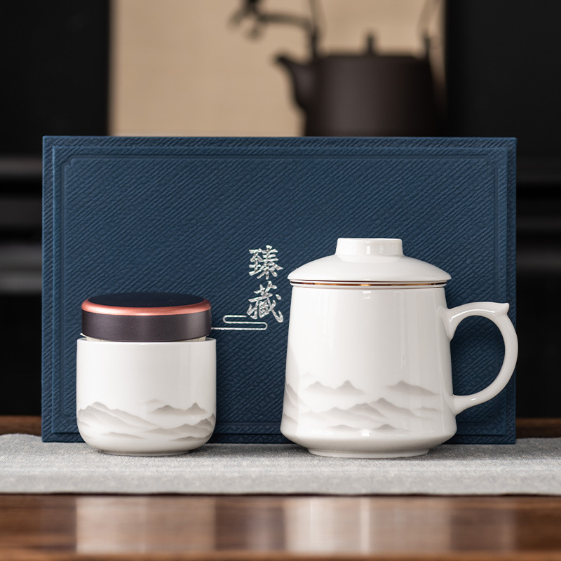 Yangzhi jade porcelain office cup, see picture