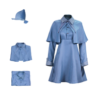 Sorcière d'école Fleur Isabelle Delacour Cosplay Costume Beauxbaton Magic Femmes Uniforme scolaire Chapeau Robe Costume Halloween