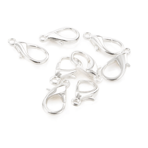 Chiusure a moschettone Ilan 21 mm colore argento, accessori per gioielli, 8 pezzi - Product Image 1