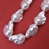 Haute Qualité Blanc Acrylique En Plastique Perles Motif ABS Perle Bracelet Baroque Boucles D'oreilles En Gros Fabrication De Bijoux Collier Utilisation