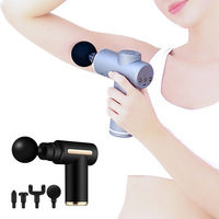 Mini pistolet de massage à percussion 9 mm pour tissus profonds, 4 têtes, 18 W, rechargeable Type-C, portable, relaxation musculaire, OEM personnalisé, masseur certifié CE