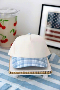 Gorra de Béisbol Personalizada de 5 Paneles, Perfil Medio, Diseño a Cuadros de Dos Tonos, para Chicas y Mujeres, Uso Casual al Aire Libre, Producida en Fábrica en Vietnam - Product Image 2