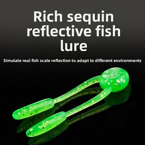 เหยื่อปลอมแบบนิ่ม รุ่น Pool Blade Lure ขนาดเล็ก รูปทรง Jumping Beans สีดำ แบบ Biomimetic สำหรับตกปลา - Product Image 3