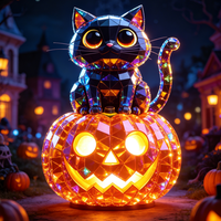 Lampe LED à piquet Iridescent Bat de haute qualité, étanche IP65, DC24V, blanc chaud, pour décoration extérieure de jardin et allée d'Halloween, en PET