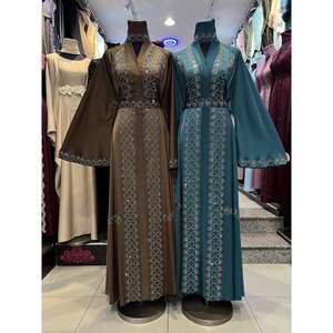 Abaya de Alta Calidad para Mujer, Estilo Kaftan con Cuentas, Vestido Modesto, Ligero y Fluido para Eventos Nocturnos y Fiestas, para Venta de Exportación - Product Image 3