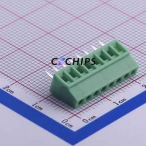 KF128-2.54-8P Screw Terminal Block Through hole Component (THT),P=2.54mm Connector 1x8P 2.54mm Green Through Hole - Product Image 1