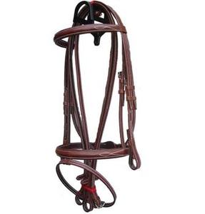 New Equestrian Bridle Horse Adjustable <b>Leather</b> Halters Horse Padded Chain Riding Brown Western Equipment Nose Bit <b>Leather</b> - Product Image 3