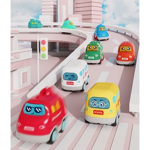 HUANGER Giocattoli Regalo per Neonati e Bambini, Set di <span class=keywords><strong>2</strong></span> Auto Cartoon Carine con Suoni e Luci, Giocattoli Natalizi, Set di Veicoli della Polizia - Product Image 5